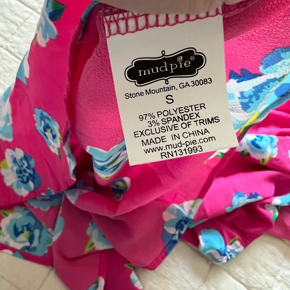 Mudpie Women’s Tilly Sleeveless Swing Top/Shirt Pink Floral Size Small New - Picture 6 of 6